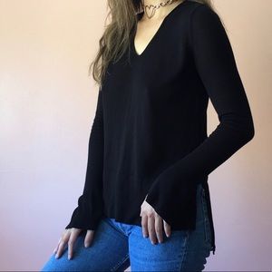 Zara Relax in easy black split knit.Size S